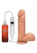 The D Perfect D Ultraskyn Squirting Dildo 7in - Vanilla